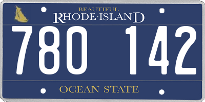 RI license plate 780142