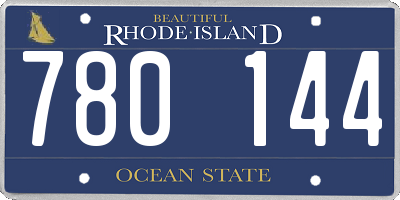RI license plate 780144