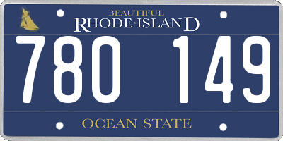RI license plate 780149