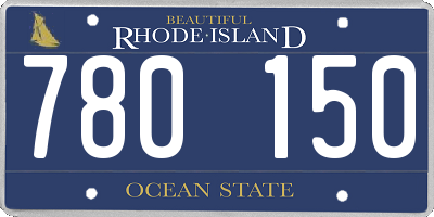 RI license plate 780150