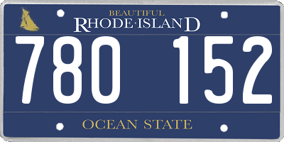 RI license plate 780152