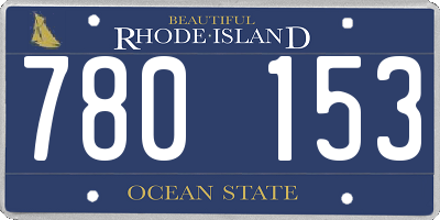 RI license plate 780153