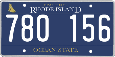 RI license plate 780156