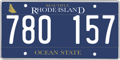 RI license plate 780157