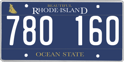 RI license plate 780160