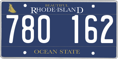 RI license plate 780162