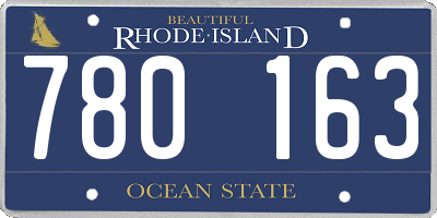 RI license plate 780163