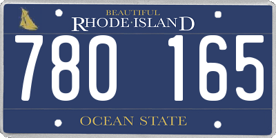 RI license plate 780165