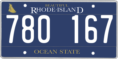 RI license plate 780167