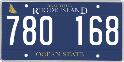 RI license plate 780168