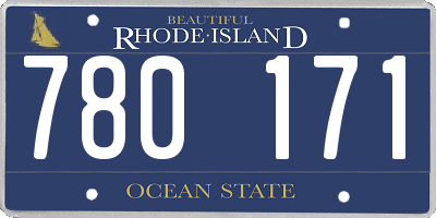 RI license plate 780171