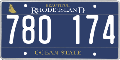 RI license plate 780174