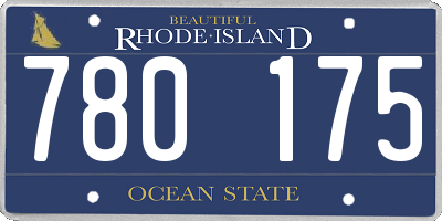 RI license plate 780175