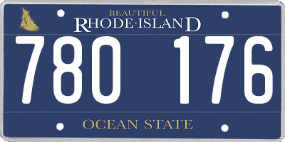 RI license plate 780176