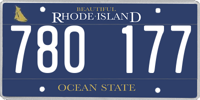 RI license plate 780177