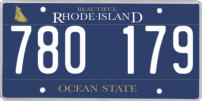 RI license plate 780179