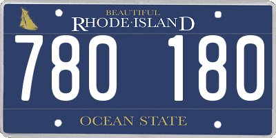 RI license plate 780180