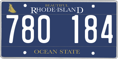 RI license plate 780184