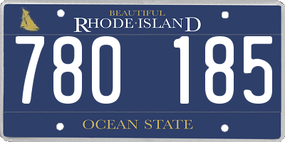 RI license plate 780185
