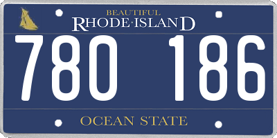 RI license plate 780186