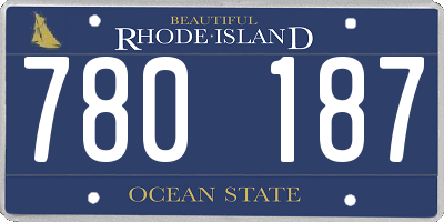 RI license plate 780187
