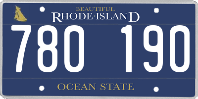 RI license plate 780190