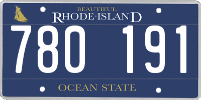 RI license plate 780191