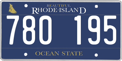 RI license plate 780195