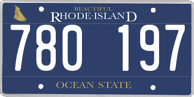 RI license plate 780197
