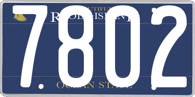 RI license plate 7802