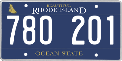RI license plate 780201