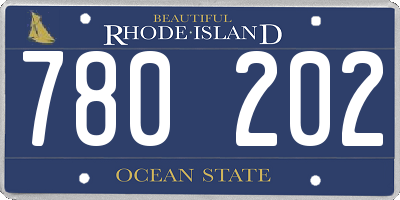 RI license plate 780202