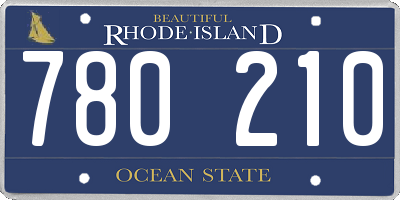 RI license plate 780210