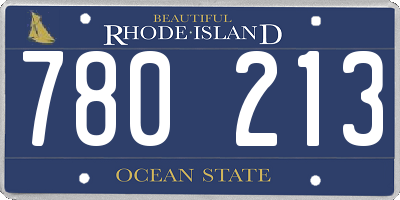 RI license plate 780213