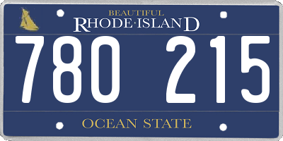 RI license plate 780215