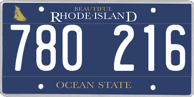 RI license plate 780216