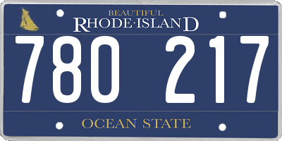 RI license plate 780217
