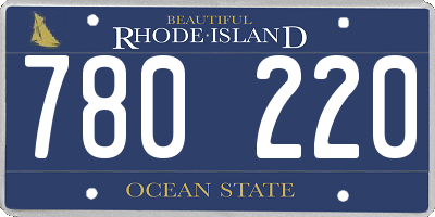 RI license plate 780220