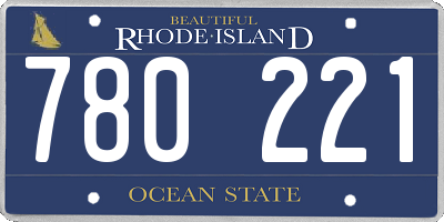 RI license plate 780221