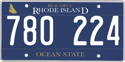 RI license plate 780224