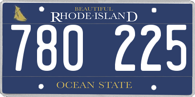 RI license plate 780225