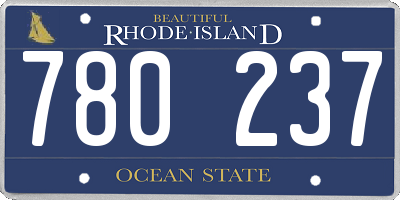 RI license plate 780237