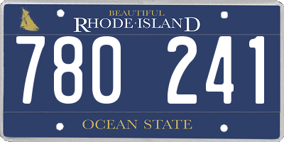 RI license plate 780241