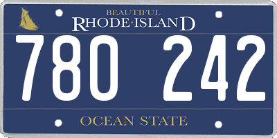 RI license plate 780242