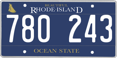 RI license plate 780243