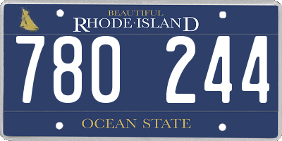 RI license plate 780244