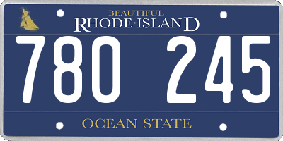 RI license plate 780245