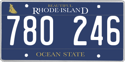 RI license plate 780246