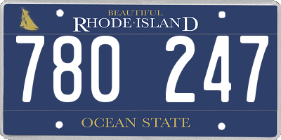 RI license plate 780247