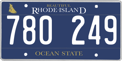 RI license plate 780249